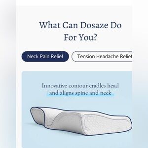 NWT Dosaze King standard orthopedic pillow